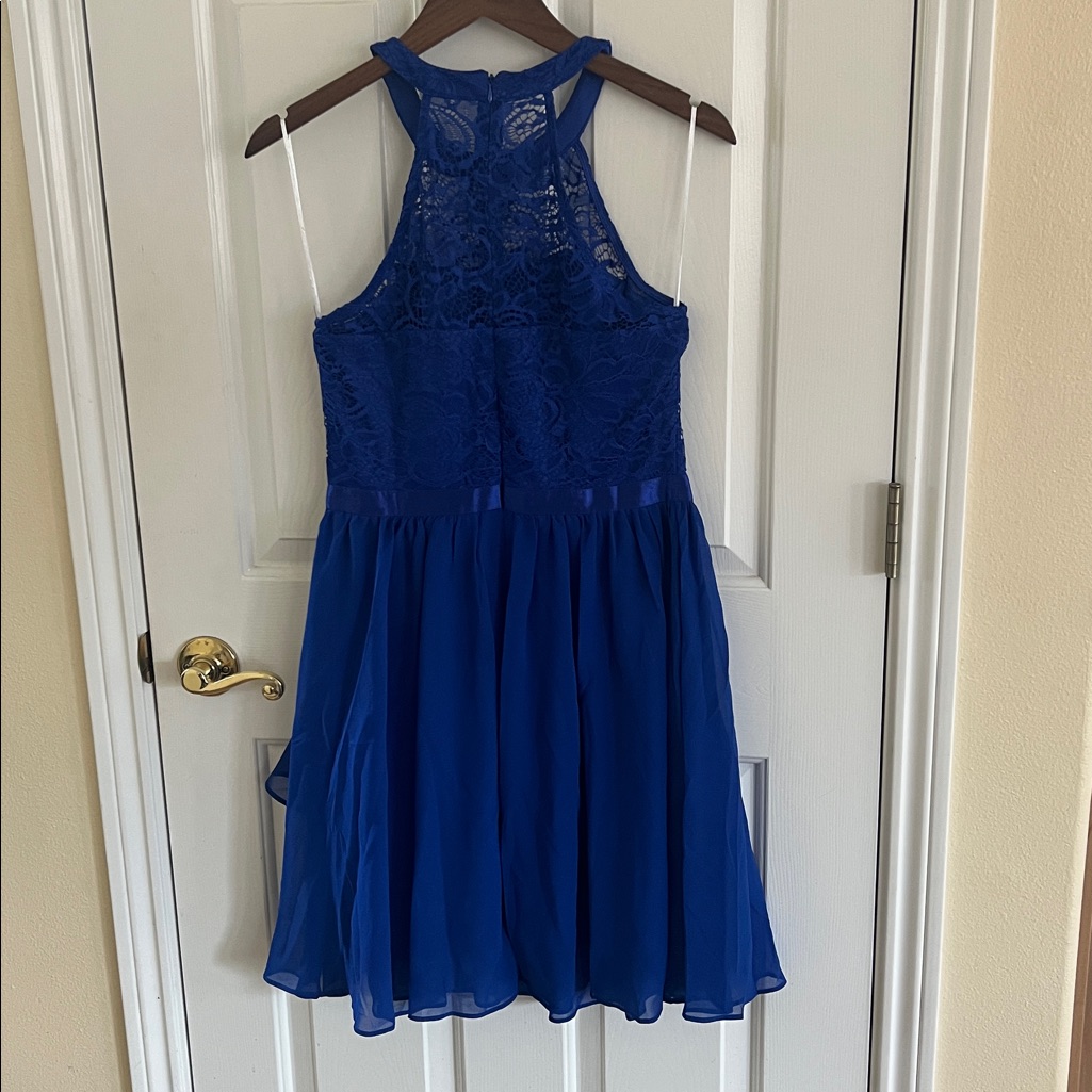 Nwt Royal Blue Lace Semiformal Dress: Bridesmaid, Holiday, Homecoming, Wedding — image 7 of 7